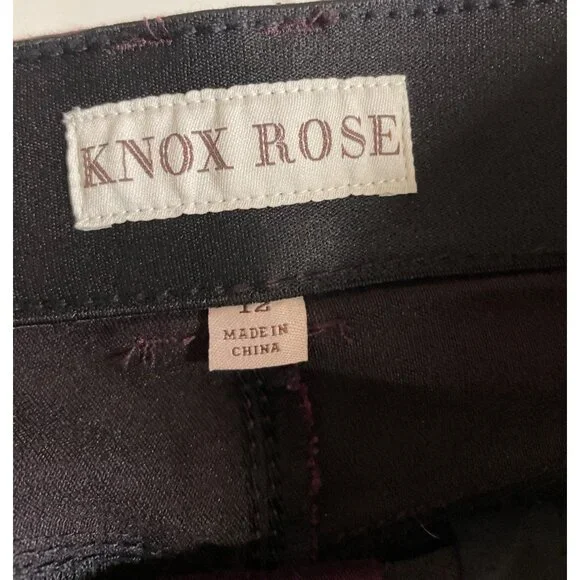 Knox Rose Pants Womens 12 Purple Skinny Stretch Mid Rise Casual Jeans Pockets - Picture 5 of 8